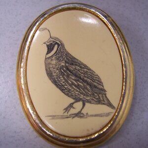 Quail Braoch - Gold